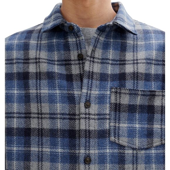 NWT A.P.C. New Valerian Mens Wool Overshirt Blue Medium MSRP $350 - Picture 3 of 6